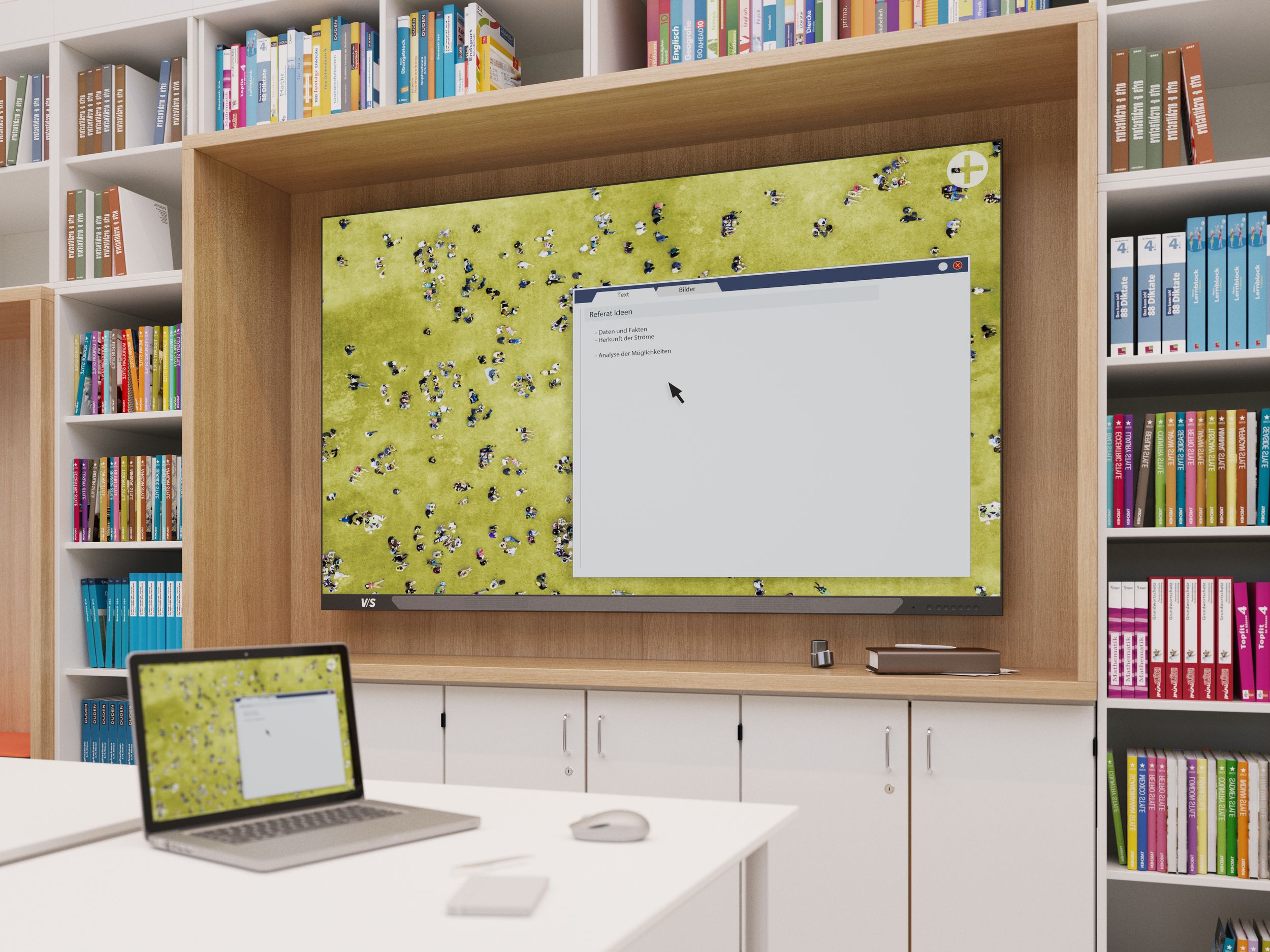 Screen sharing on the VS-SIGN display