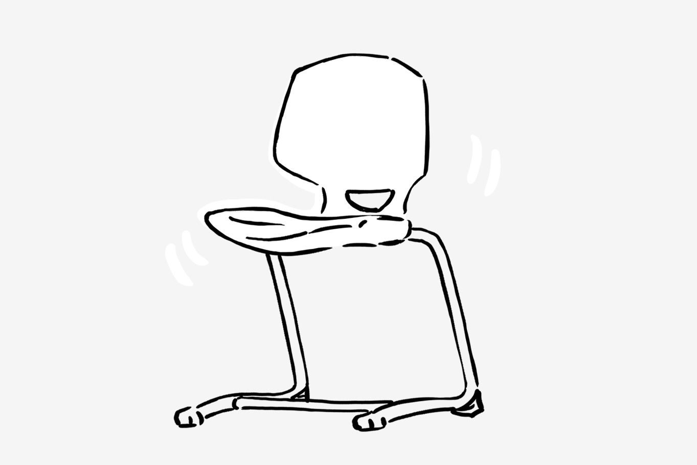 Illustration of cantilever chair