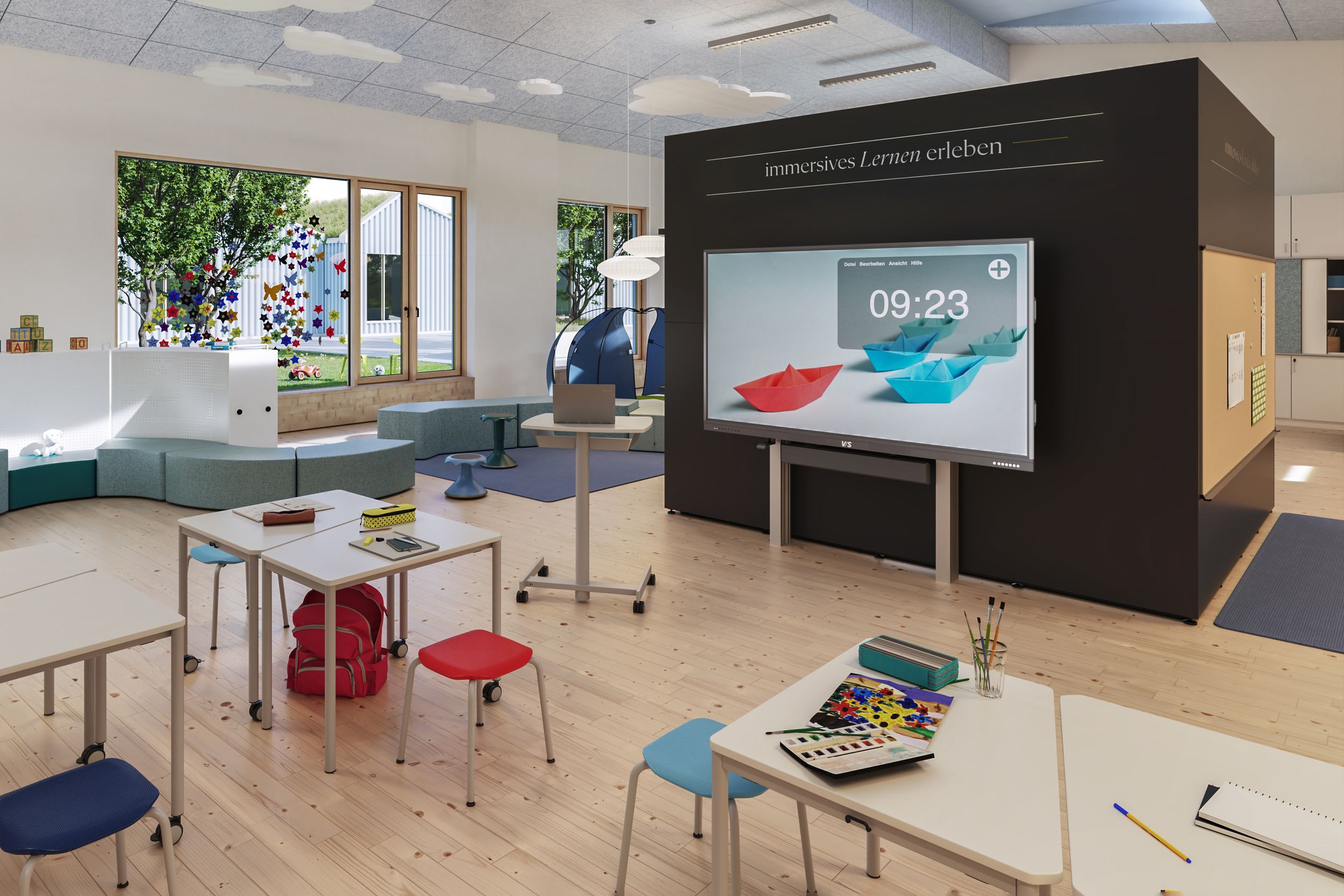 Modern classroom with immersive learning space miri