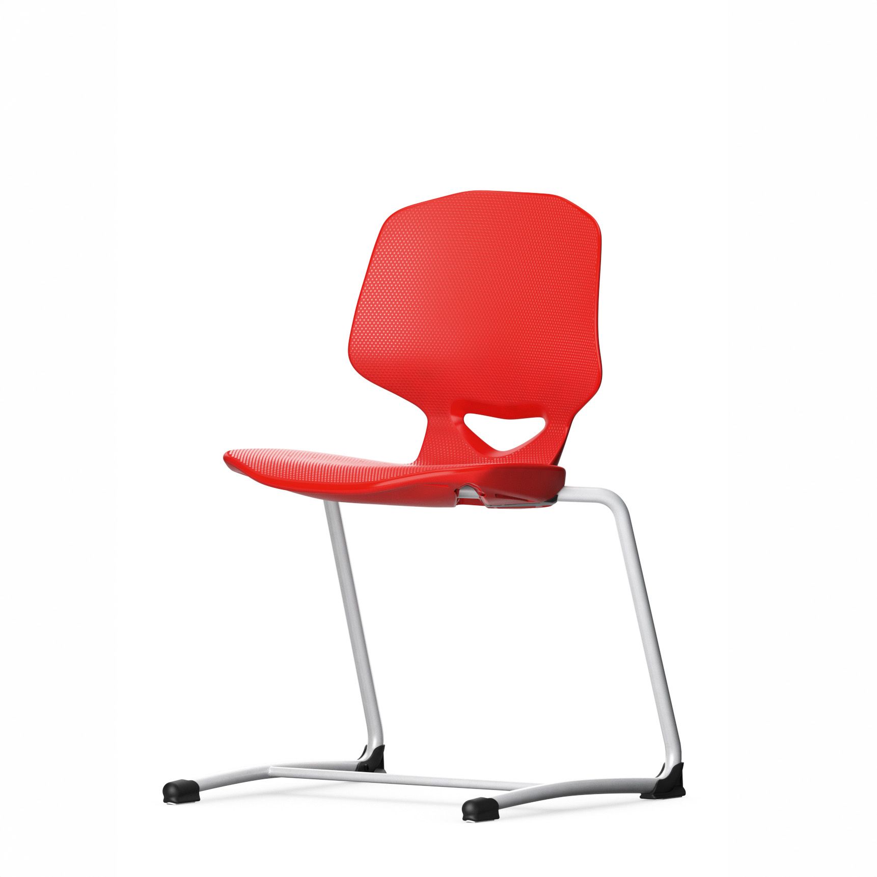 An example of co-creation: a students' chair JUMPER Air Active by VS in red.