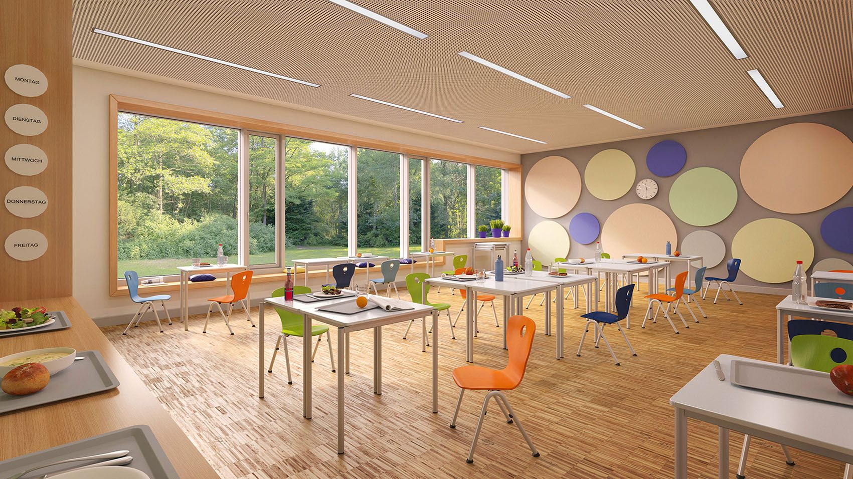 Primary school canteen with VS tables and Compass VF chairs