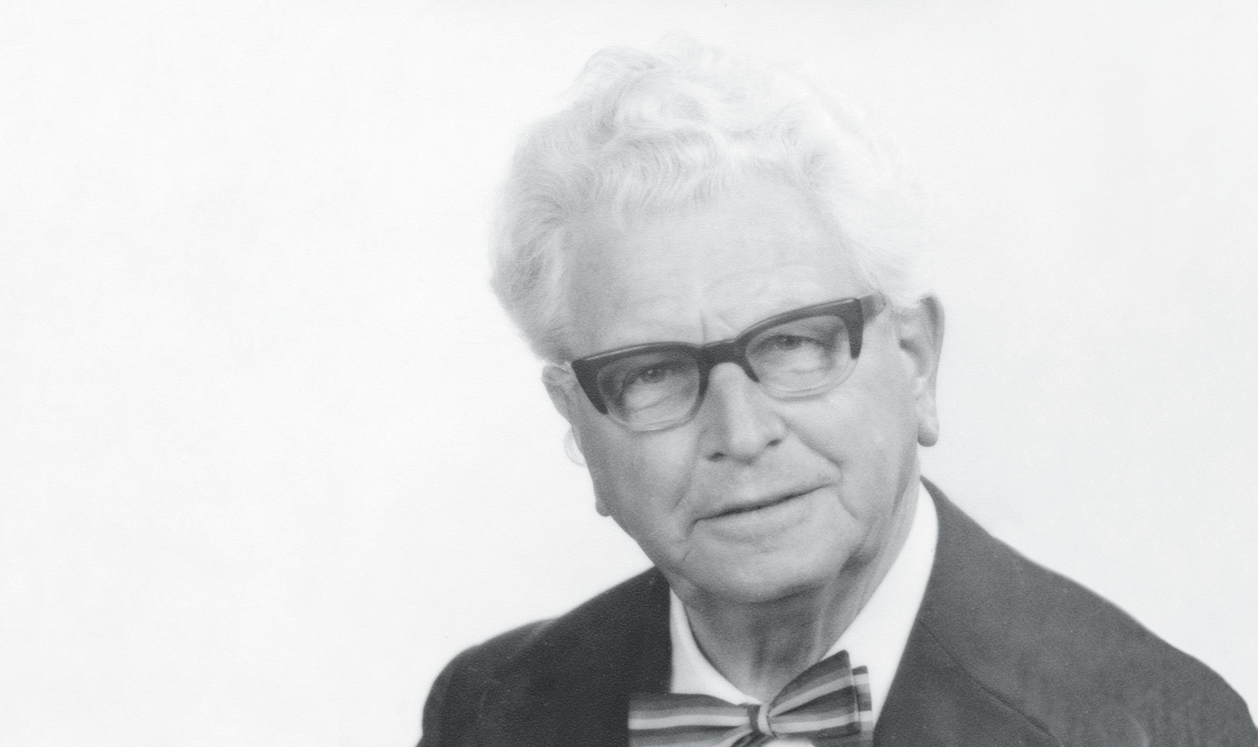 Portrait of the architect and designer Karl Nothhelfer, who designed the skid chair and table as well as the VS administration building