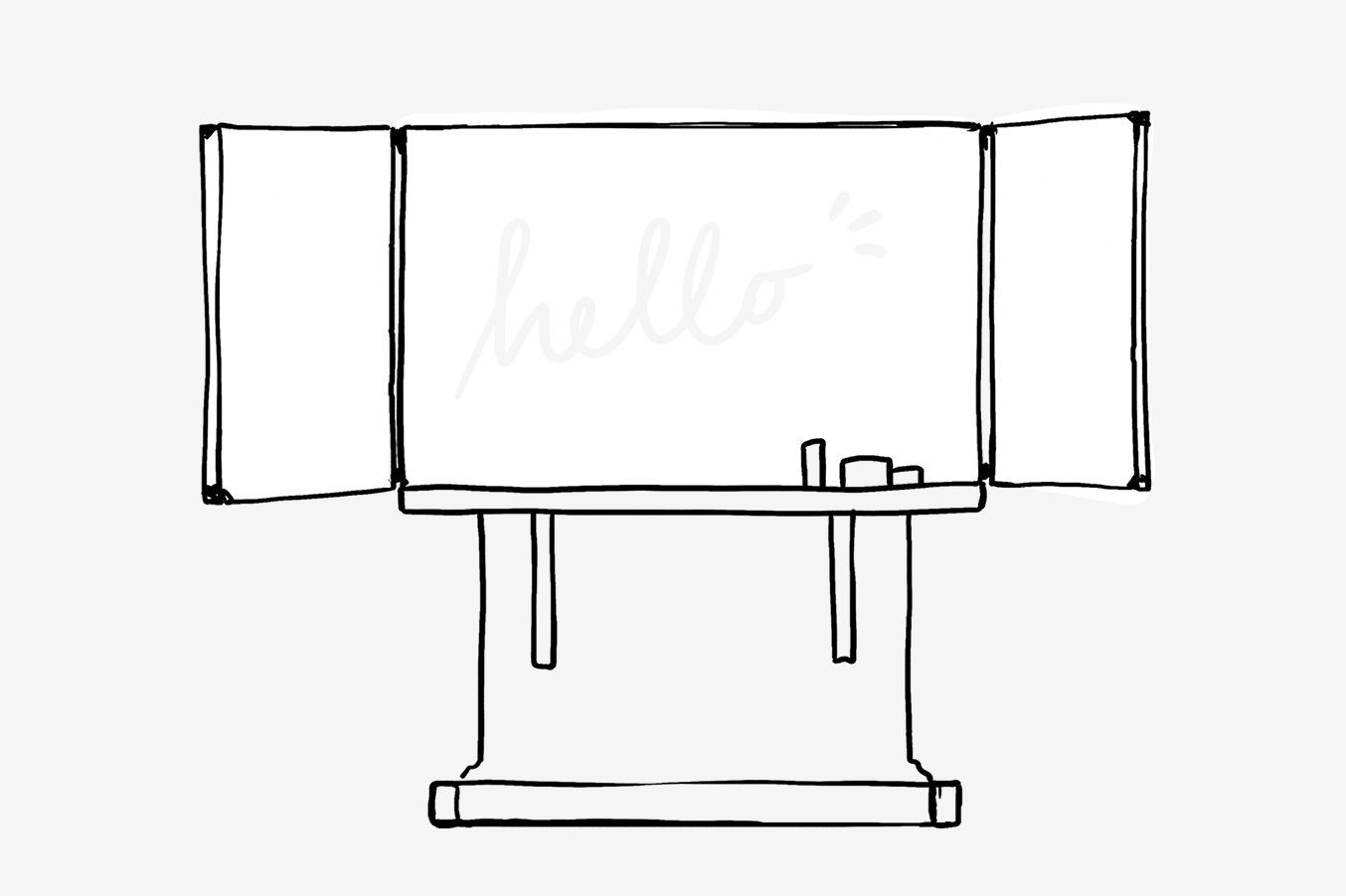 Illustration of a board, a display