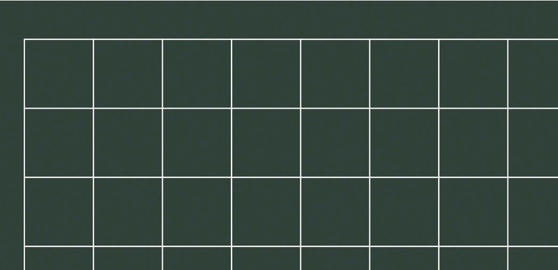 E006 grün Quadrate 10cm. 
