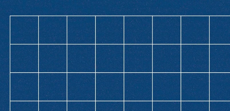 E106 blau Quadrate 10cm. 