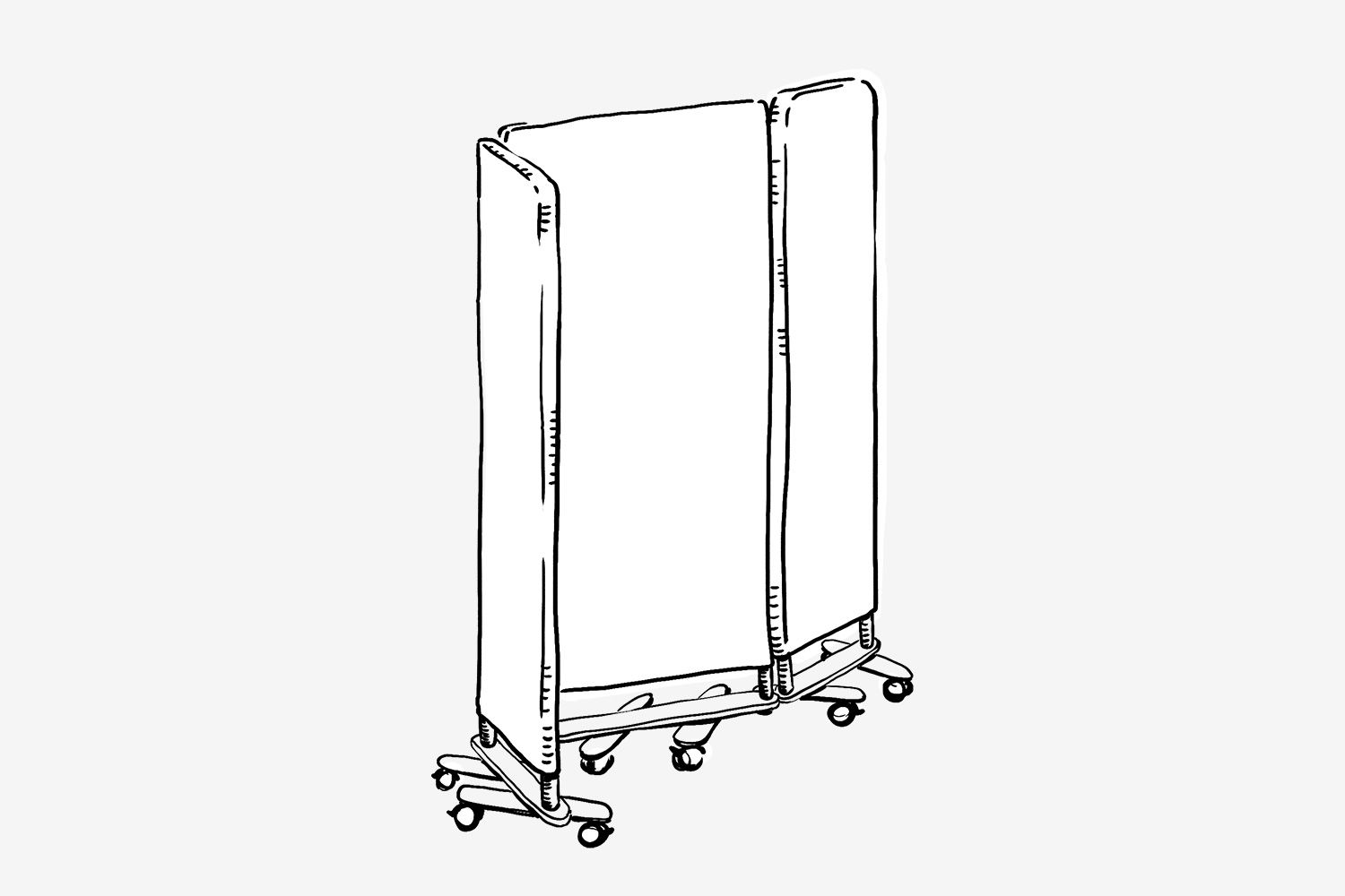 Illustration of screen and partition