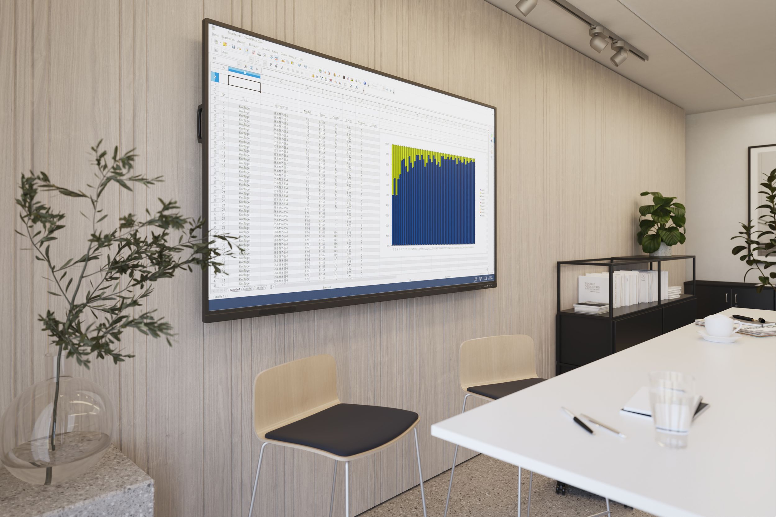 VS-S-C3 display in a modern meeting room