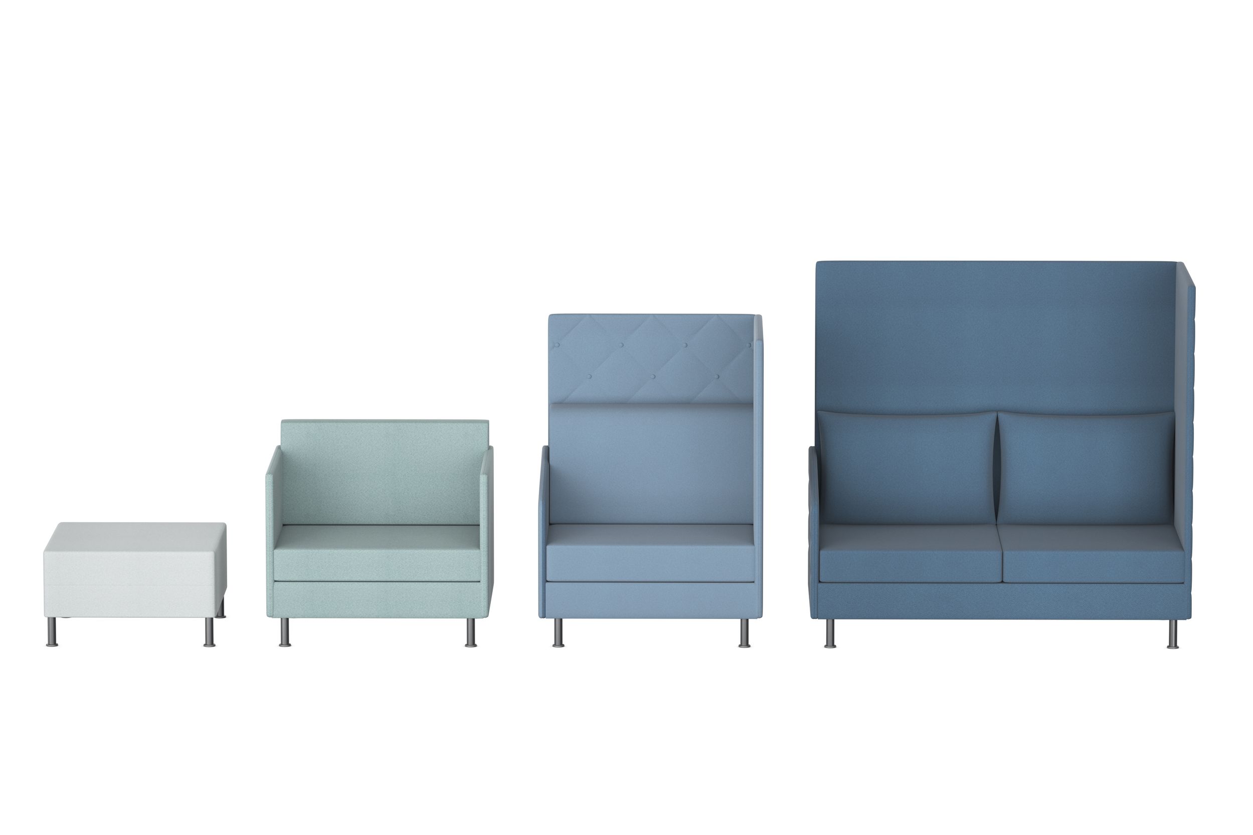 Atelier modular lounge furniture is available in various heights and widths. Thanks to its versatility, this piece offers many design possibilities.