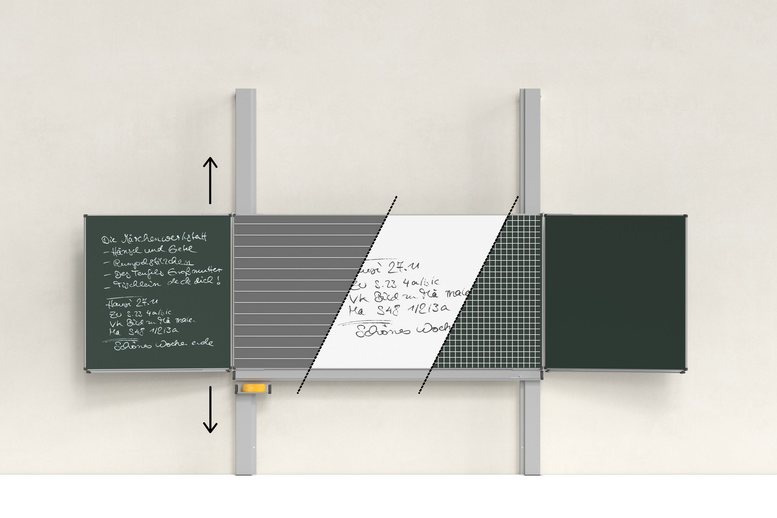 Display of various board colours and rules